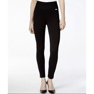 Calvin Klein Women's leggings Fitted Wide Waistband Pants Skin-tight Black XS